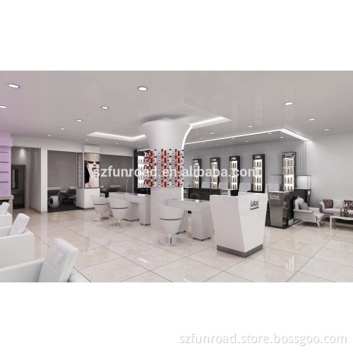 Free design wooden beauty salon display showcase